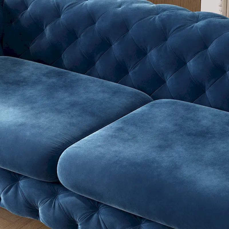 Aosta Canapé et Sofa Chesterfield en Velours Tufté pour Salon
