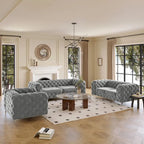 Aosta Canapé et Sofa Chesterfield en Velours Tufté pour Salon