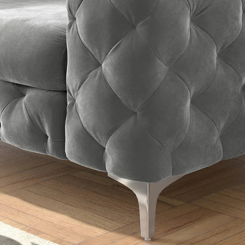Aosta Canapé et Sofa Chesterfield en Velours Tufté pour Salon