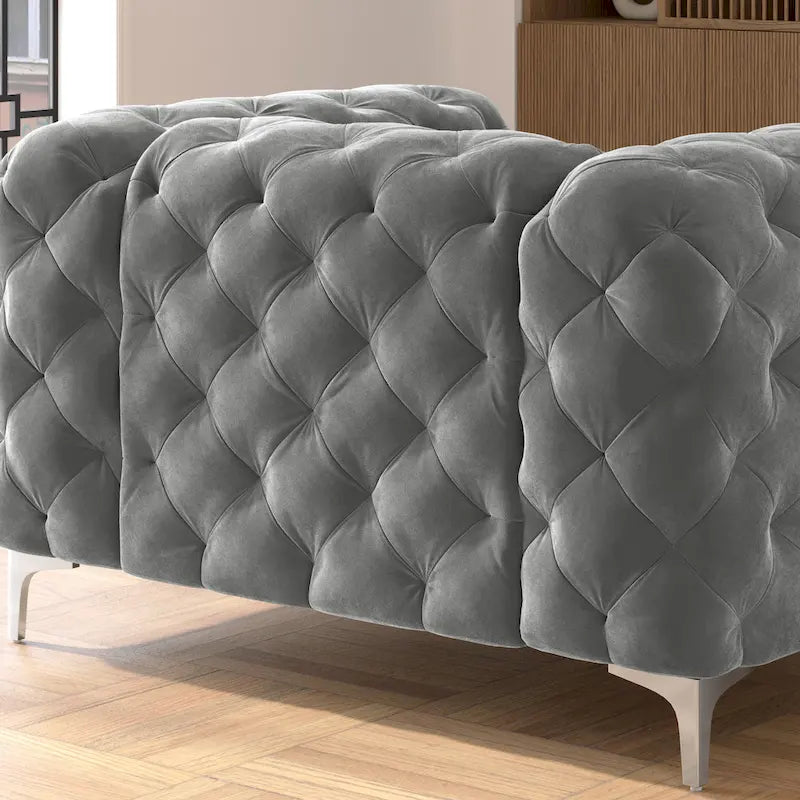 Aosta Canapé et Sofa Chesterfield en Velours Tufté pour Salon