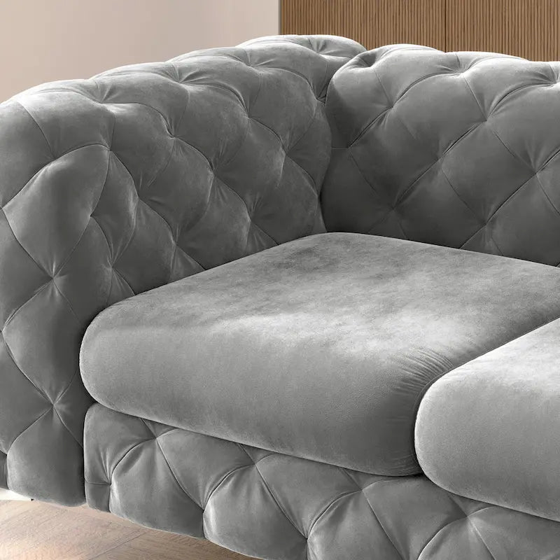 Aosta Canapé et Sofa Chesterfield en Velours Tufté pour Salon