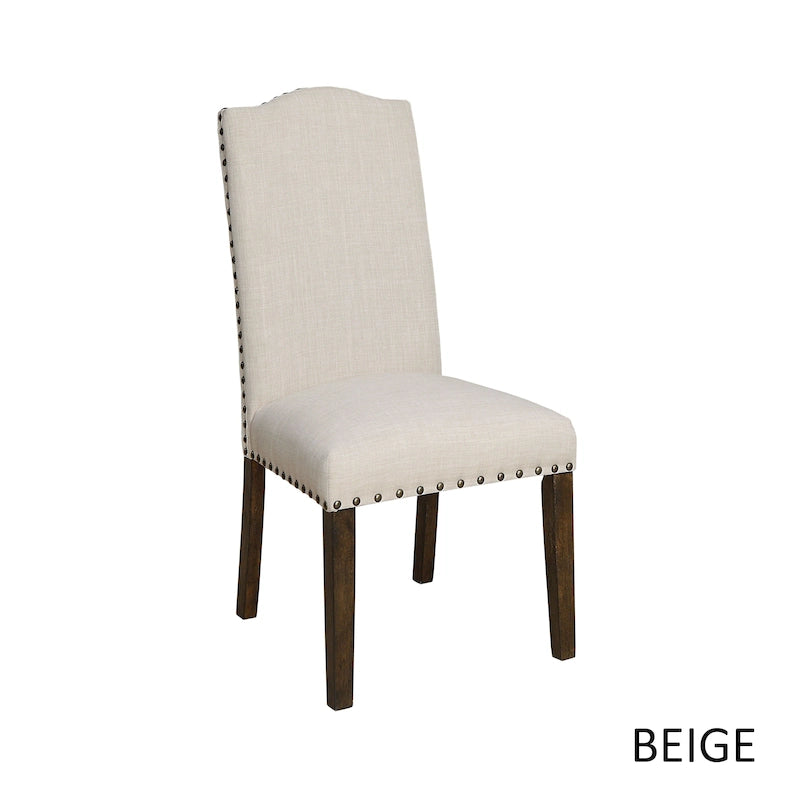Chaises d'appoint Kerg en tissu de lin rustique
