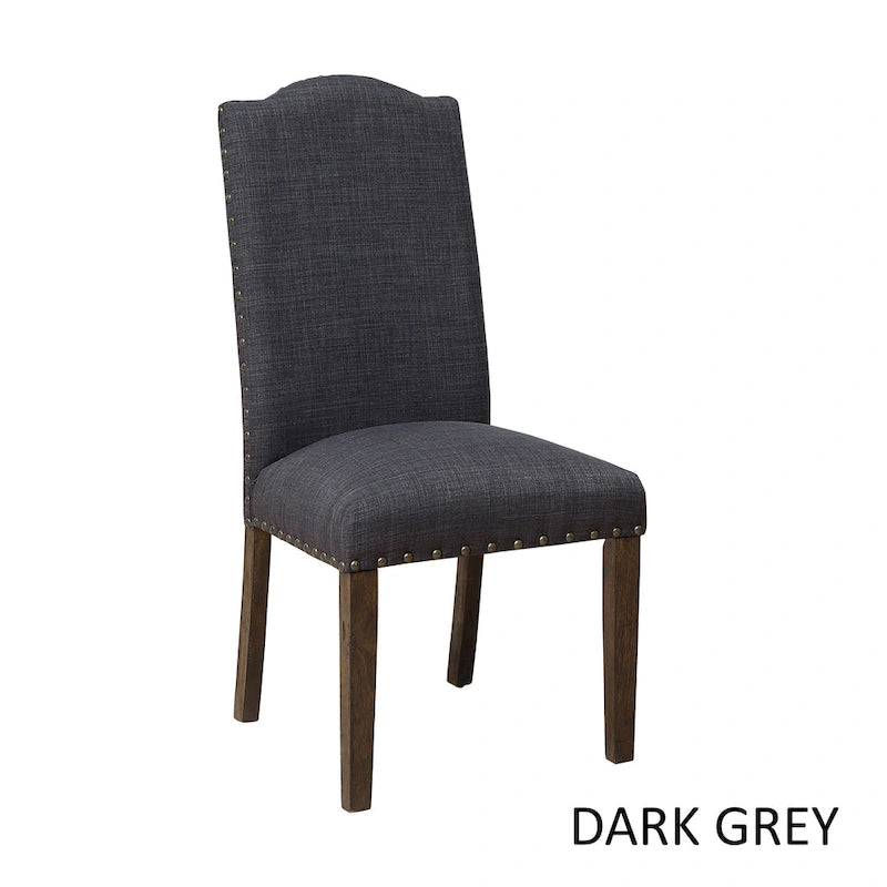 Chaises d'appoint Kerg en tissu de lin rustique