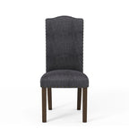 Chaises d'appoint Kerg en tissu de lin rustique