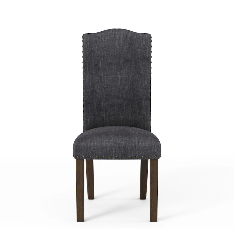 Chaises d'appoint Kerg en tissu de lin rustique