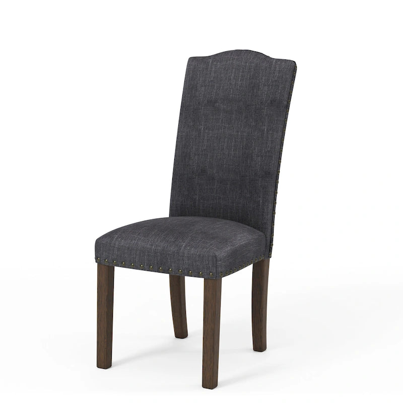 Chaises d'appoint Kerg en tissu de lin rustique