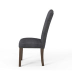 Chaises d'appoint Kerg en tissu de lin rustique