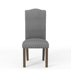 Chaises d'appoint Kerg en tissu de lin rustique