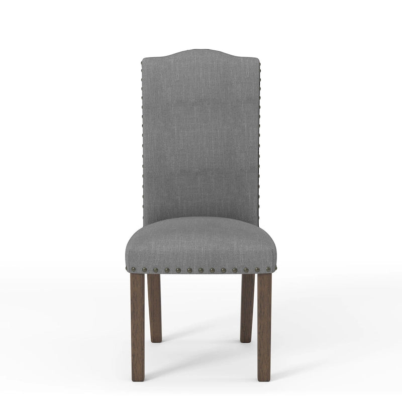Chaises d'appoint Kerg en tissu de lin rustique