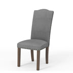 Chaises d'appoint Kerg en tissu de lin rustique