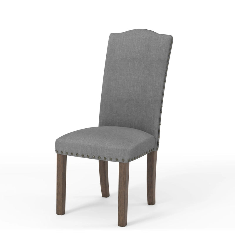 Chaises d'appoint Kerg en tissu de lin rustique