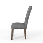 Chaises d'appoint Kerg en tissu de lin rustique