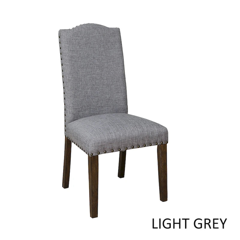 Chaises d'appoint Kerg en tissu de lin rustique