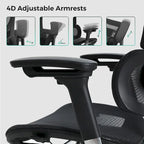 Chaise de bureau à dossier haut OdinLake, chaise d'ordinateur de bureau à domicile sans repose-pieds