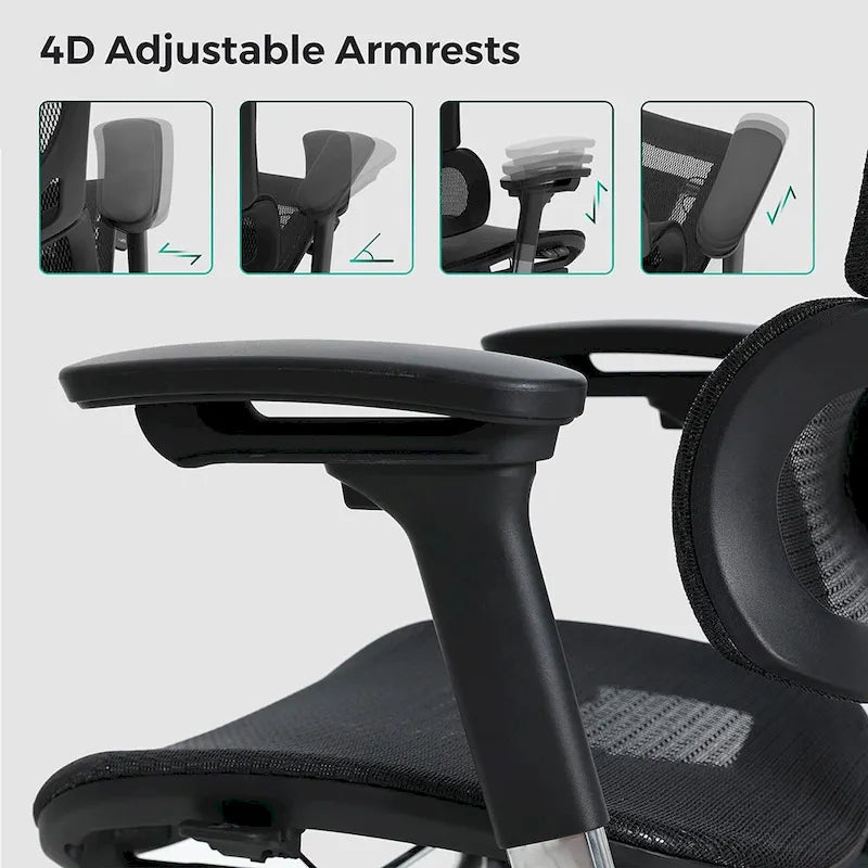 Chaise de bureau à dossier haut OdinLake, chaise d'ordinateur de bureau à domicile sans repose-pieds