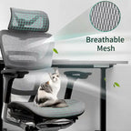 Chaise de bureau à dossier haut OdinLake, chaise d'ordinateur de bureau à domicile sans repose-pieds