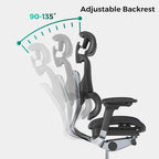 Chaise de bureau à dossier haut OdinLake, chaise d'ordinateur de bureau à domicile sans repose-pieds