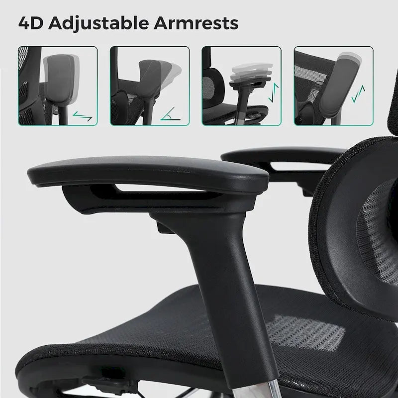 Chaise de bureau à dossier haut OdinLake, chaise d'ordinateur de bureau à domicile sans repose-pieds