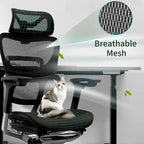 Chaise de bureau à dossier haut OdinLake, chaise d'ordinateur de bureau à domicile sans repose-pieds