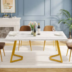 Table de salle à manger rectangulaire, petite table de cuisine de 55 pouces