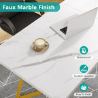 Table de salle à manger rectangulaire, petite table de cuisine de 55 pouces