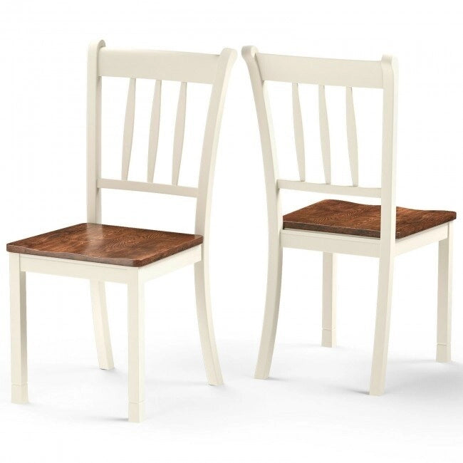 2 Chaises de salle à manger en bois massif Whitesburg à dossier à barreaux - 18 x 21 x 38,5 (L x P x H)