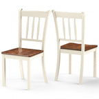 2 Chaises de salle à manger en bois massif Whitesburg à dossier à barreaux - 18 x 21 x 38,5 (L x P x H)