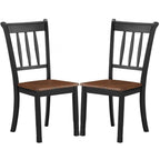 2 Chaises de salle à manger en bois massif Whitesburg à dossier à barreaux - 18 x 21 x 38,5 (L x P x H)