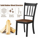 2 Chaises de salle à manger en bois massif Whitesburg à dossier à barreaux - 18 x 21 x 38,5 (L x P x H)