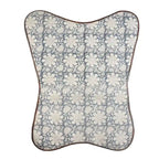 Chaise papillon style écharpe en similicuir à motif floral bleu et blanc
