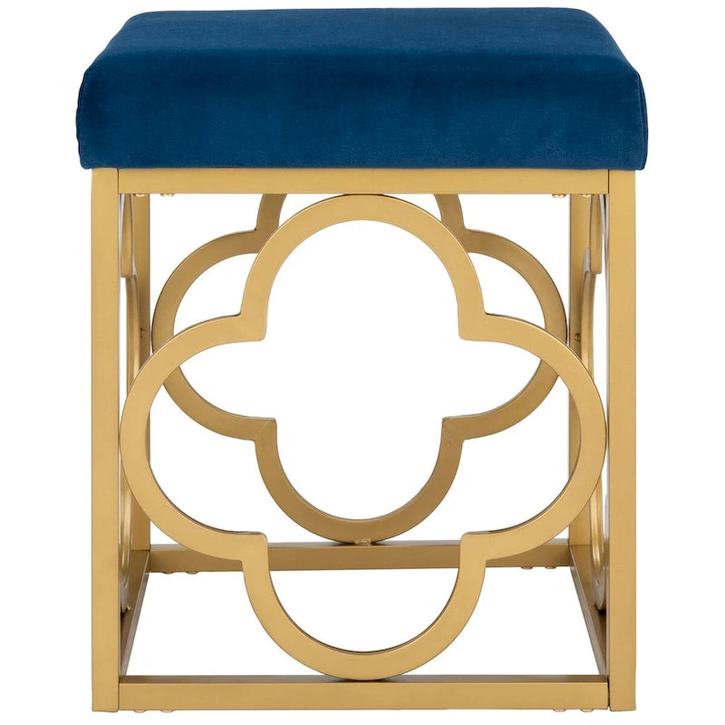Pouffe carré en velours Madisen Moroccan Glam