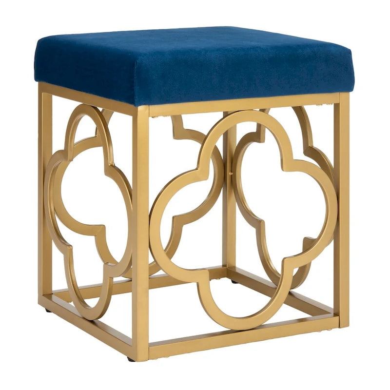 Pouffe carré en velours Madisen Moroccan Glam