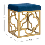 Pouffe carré en velours Madisen Moroccan Glam