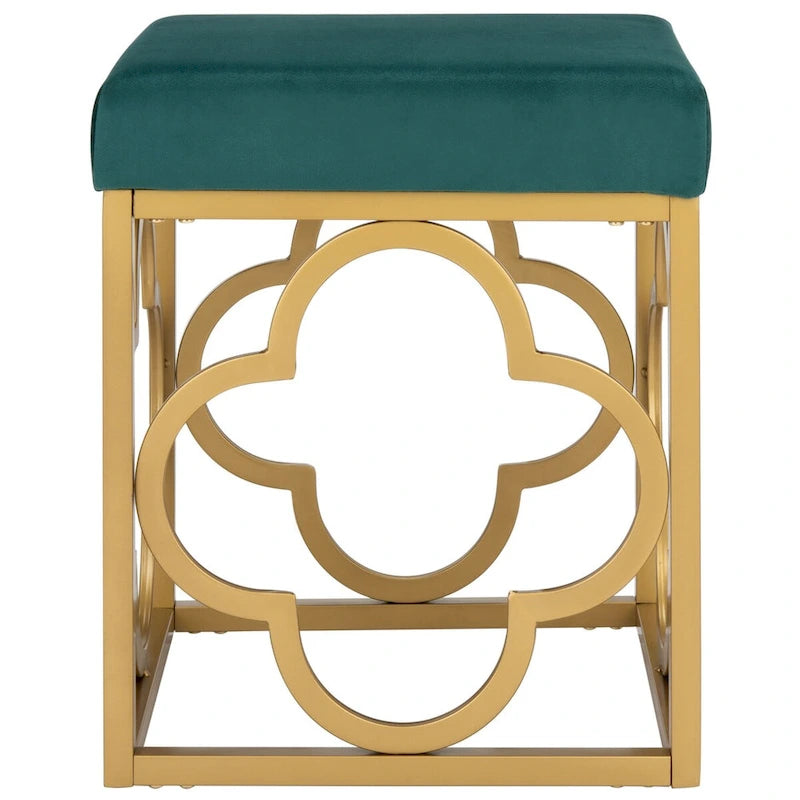 Pouffe carré en velours Madisen Moroccan Glam