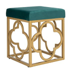 Pouffe carré en velours Madisen Moroccan Glam