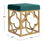 Pouffe carré en velours Madisen Moroccan Glam