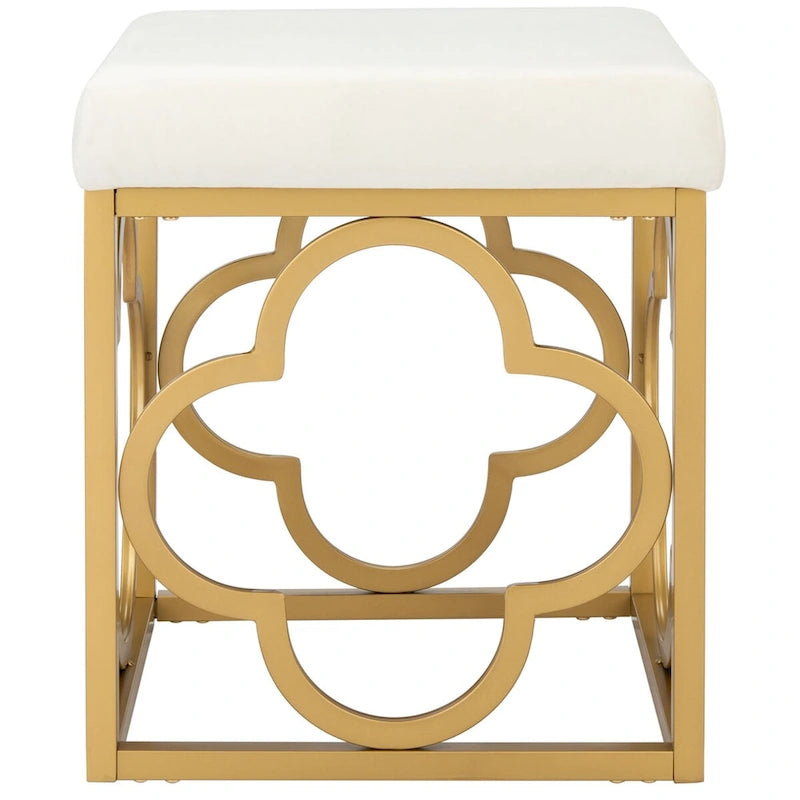 Pouffe carré en velours Madisen Moroccan Glam