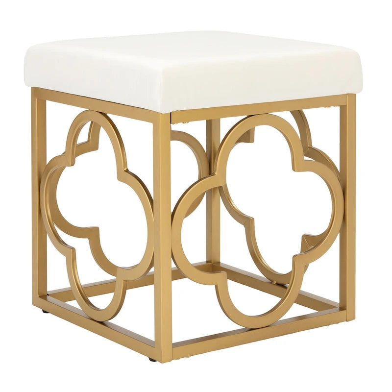 Pouffe carré en velours Madisen Moroccan Glam