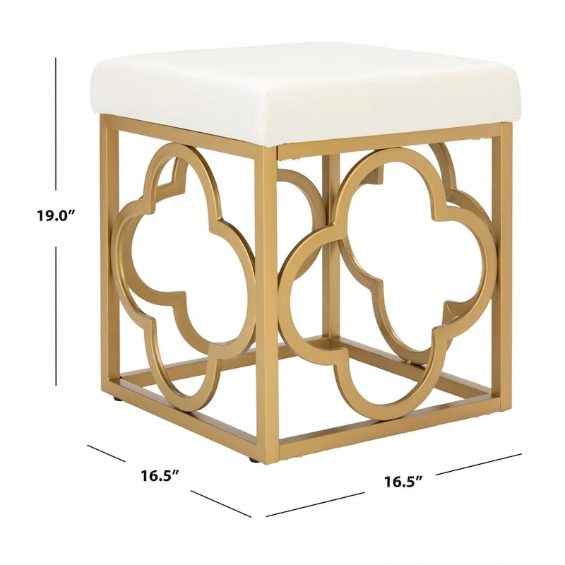 Pouffe carré en velours Madisen Moroccan Glam