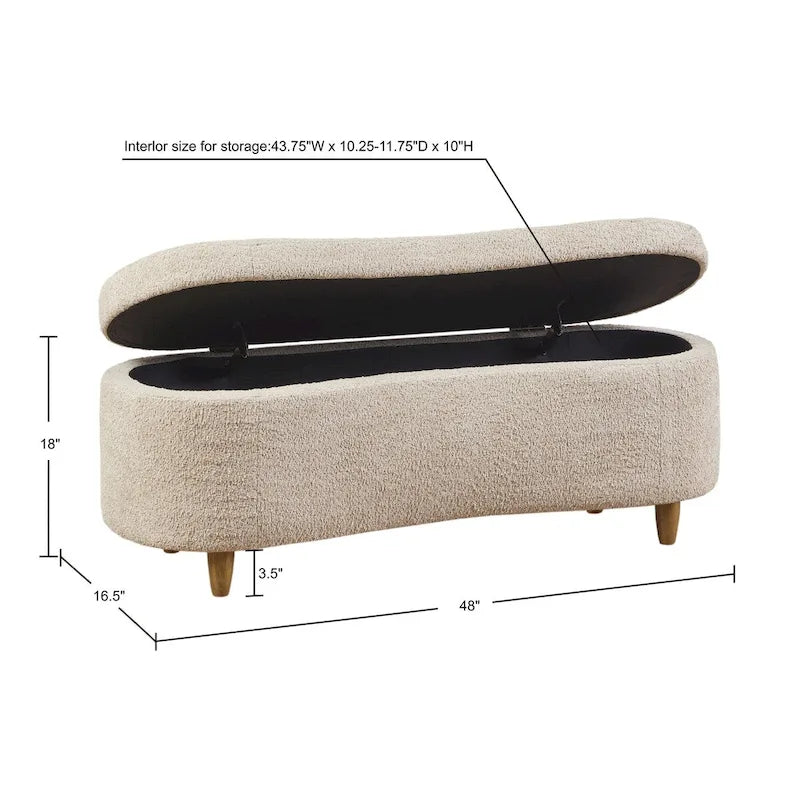 Banc de rangement Bailey Boucle à plateau rabattable