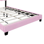 Cadre de lit rembourré en velours rose avec fonctions réglables, collection rose préférée des adolescentes