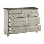 Chambre gris clair 6 pièces ensemble lit tables de chevet commode miroir chiffonnier