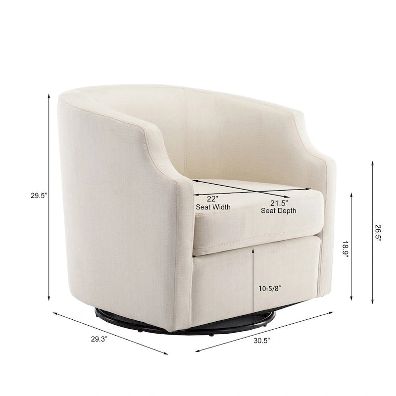 Fauteuil club pivotant et à bascule pour salon