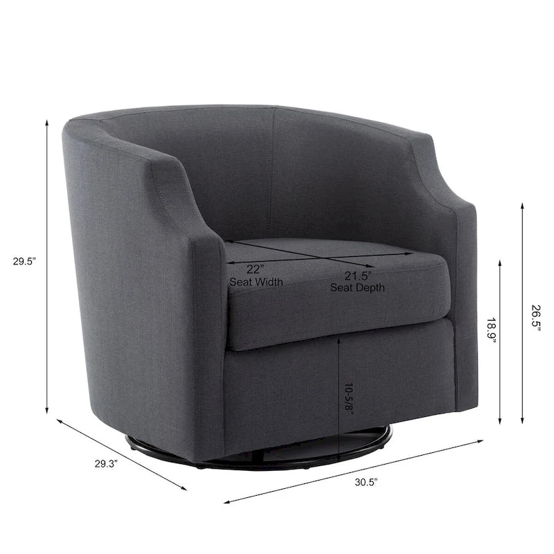 Fauteuil club pivotant et à bascule pour salon
