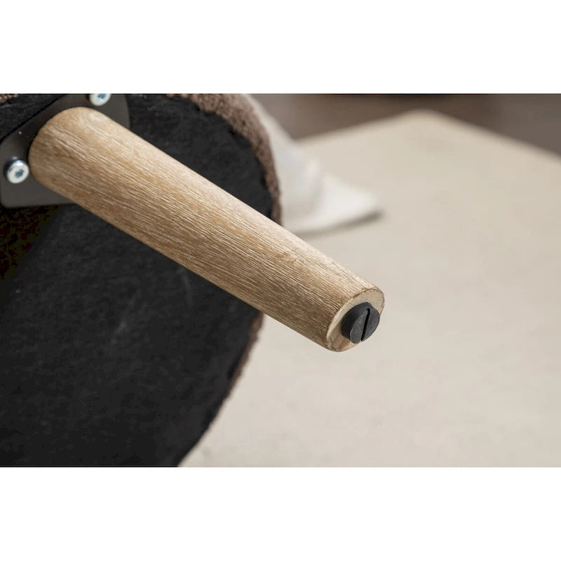 Banc de rangement en tissu bouclé pour salon et chambre à coucher