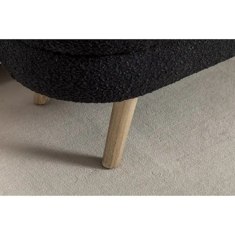 Banc de rangement en tissu bouclé pour salon et chambre à coucher