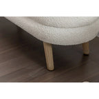 Banc de rangement en tissu bouclé pour salon et chambre à coucher