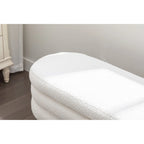 Banc de rangement en tissu bouclé pour salon et chambre à coucher