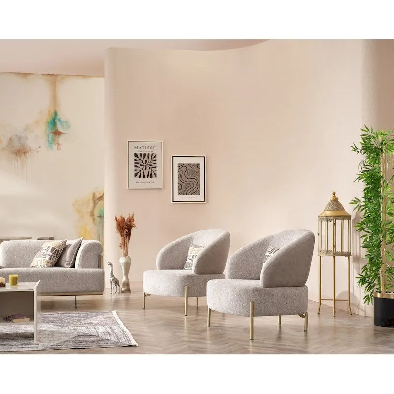Ensemble de salon 3 pièces Uruguay : 1 canapé modulable et 2 fauteuils