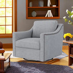 Fauteuils pivotants d'appoint pour salon, fauteuils baquets à 360 degrés, fauteuils avec accoudoirs pour chambre et salon, fauteuil de chambre